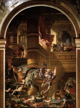 Eugène Delacroix Werke - Heliodoros Angetrieben vom Tempel romantische Eugene Delacroix